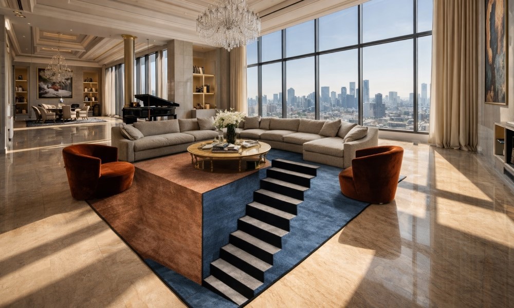 Vibrant Rugs as Statement Pieces